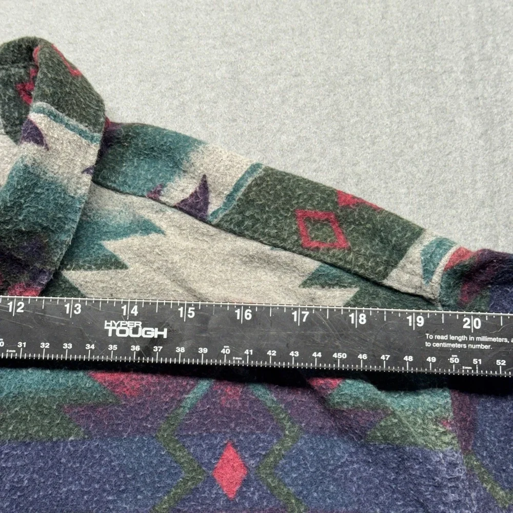 Cabelas Vintage Aztec Flannel Shirt Mens 2XL Tall Southwestern Made in USA 8235 - Picture 6 of 9